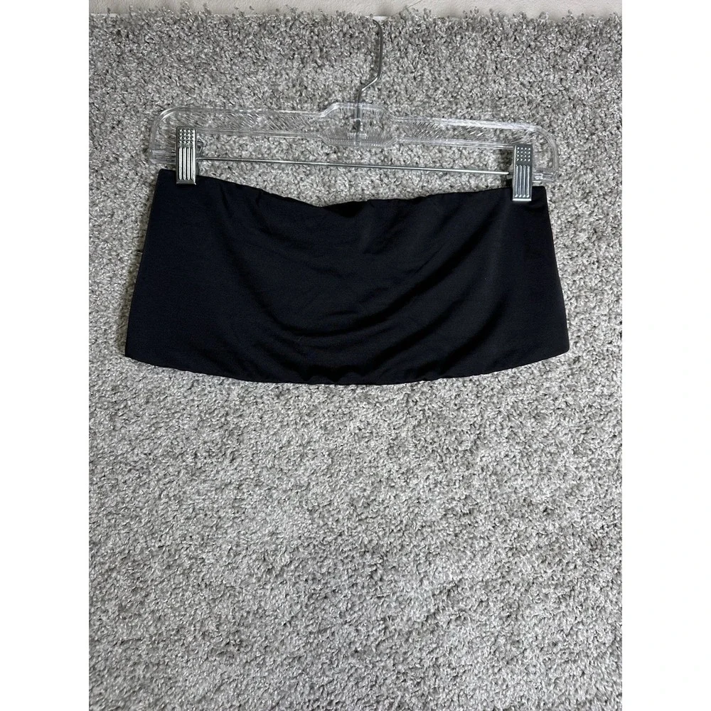 SPANX Black Bandeau Bra Top Womens Large‎ Strapless Silicone Grip No Pads